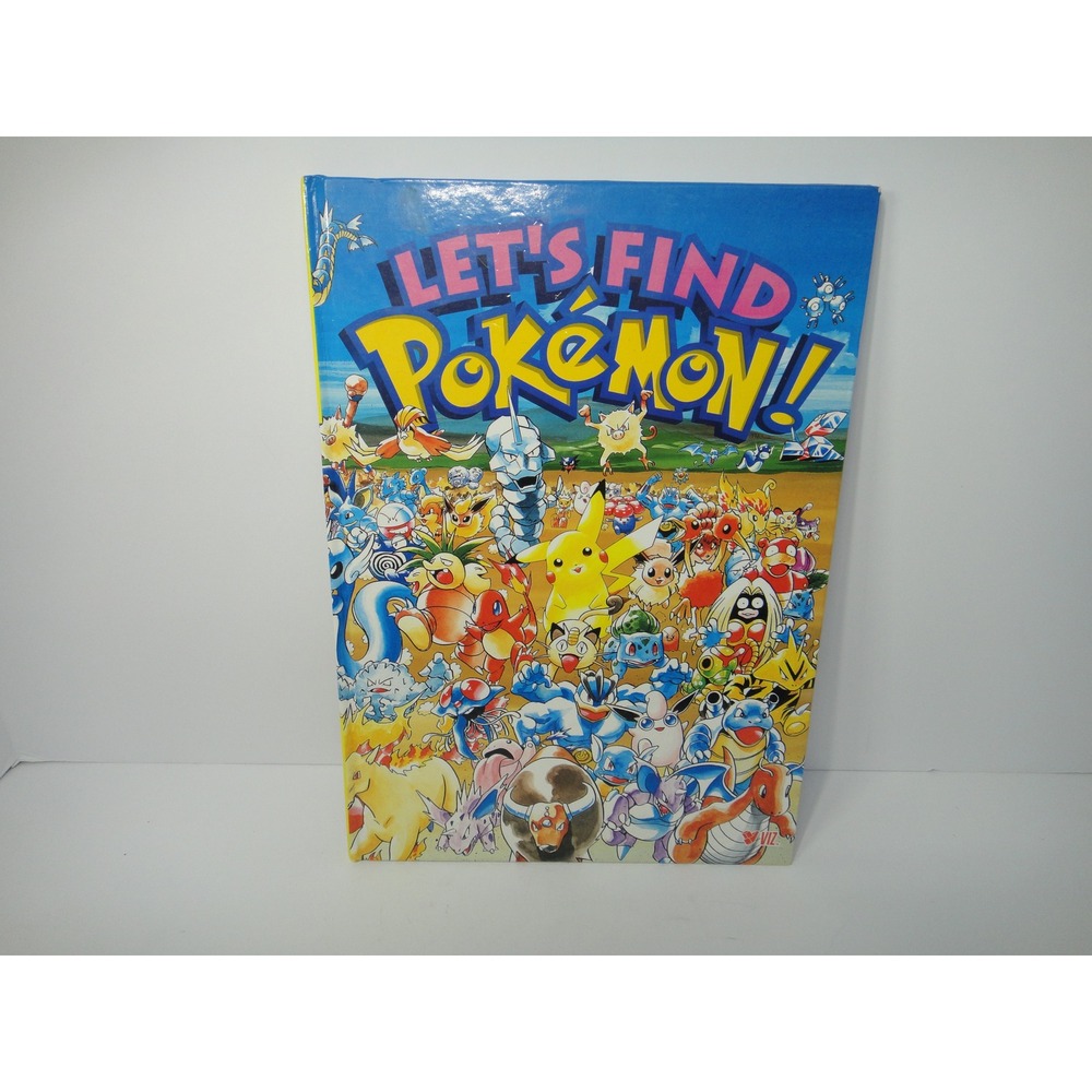 Vintage 1999 Let's Find Pokemon! Hardcover Book Kazunori Aihara VIZ Media Gen 1